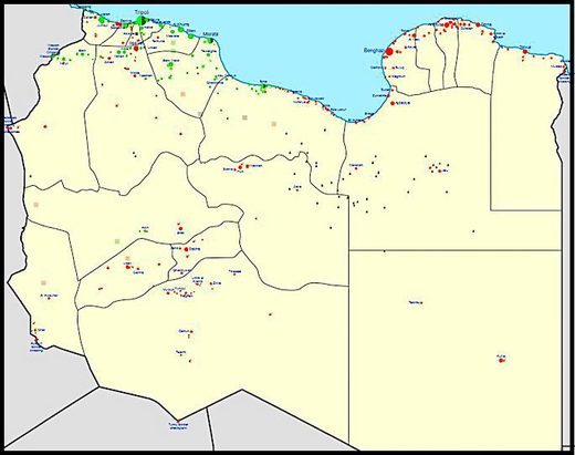 Click to enlarge Libya map