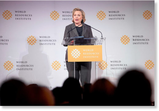 Hillary Clinton Addresses the World Resource Institute