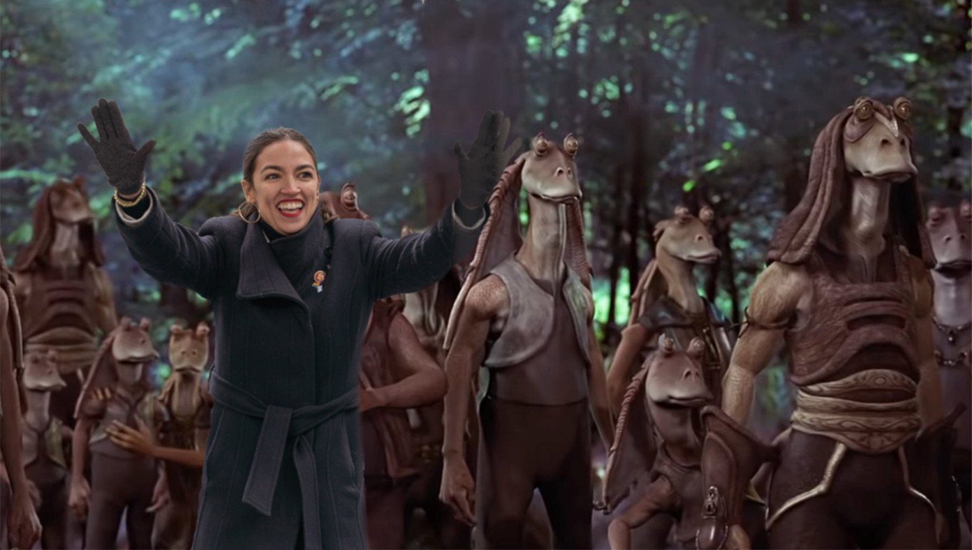 ocasio cortez jar jar binks