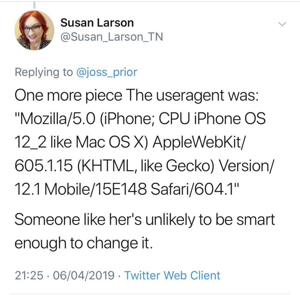 Susan Larson tweet