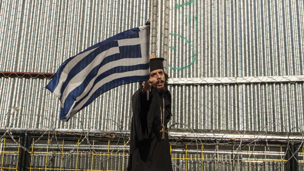 Greek protester