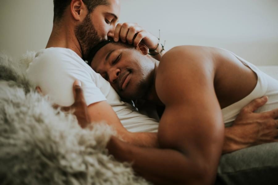 cuddling men