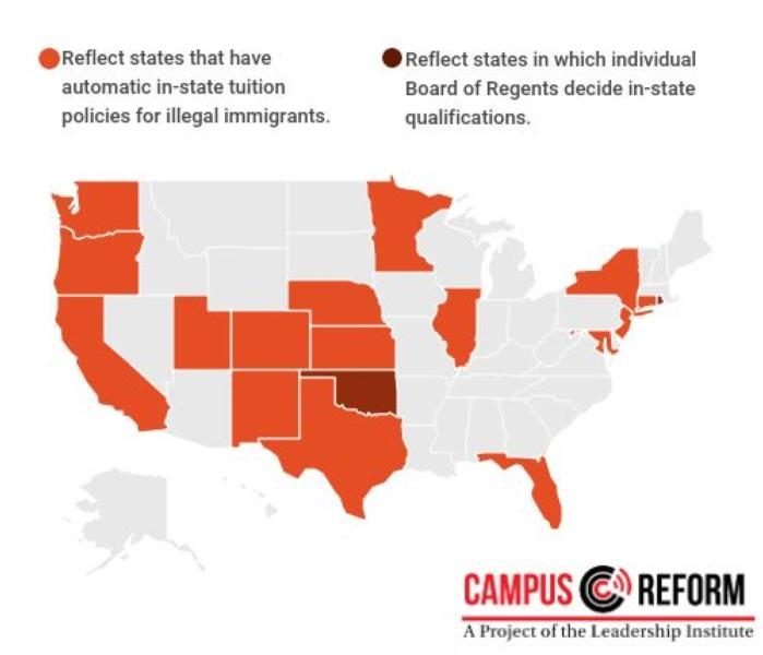 Click to enlarge states tuition illegal immigrants