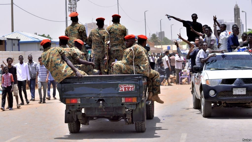 Click to enlarge sudan protesters president arrested april 2019