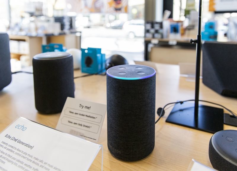 Click to enlarge amazon Echo smart speaker