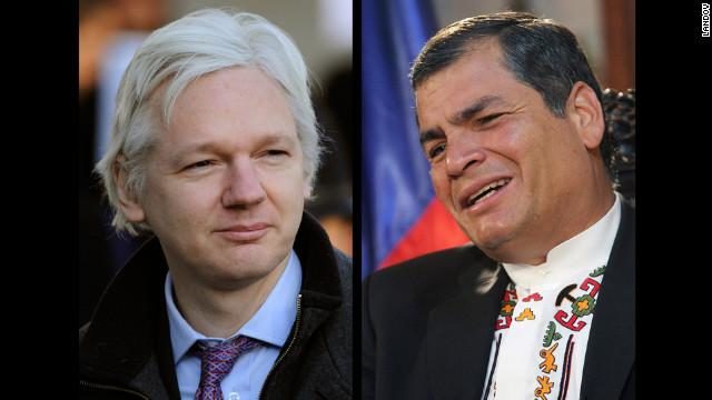 Click to enlarge Julian Assange Rafael Correa