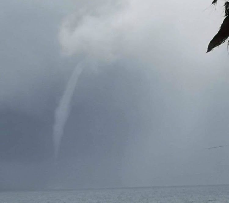 Tugela Boshoff from Middelburg, currently on holiday in Umhlanga, captured these photos of the waterspout on Tuesday.
