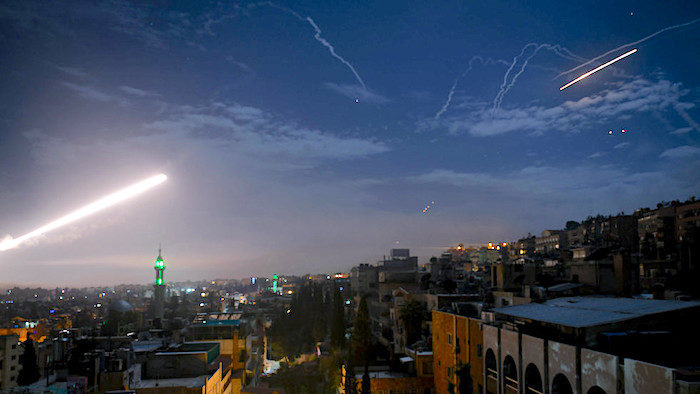 Click to enlarge Israeli rocket attack