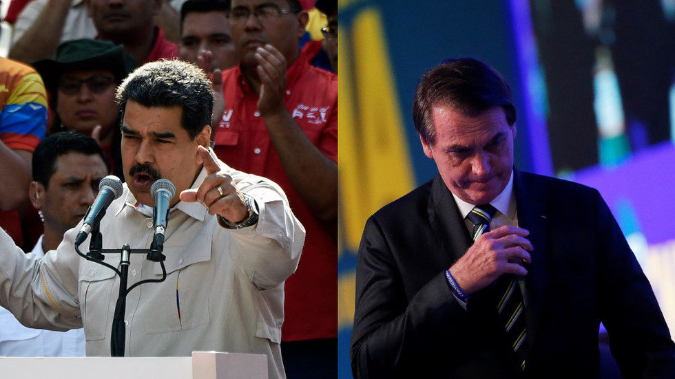 Click to enlarge Nicolas Maduro and Jair Bolsonaro (L) Federico Parra /(R) Adriano Machado
