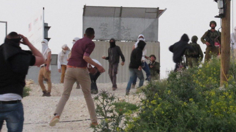 Click to enlarge Settler attack Palestinians West Bank