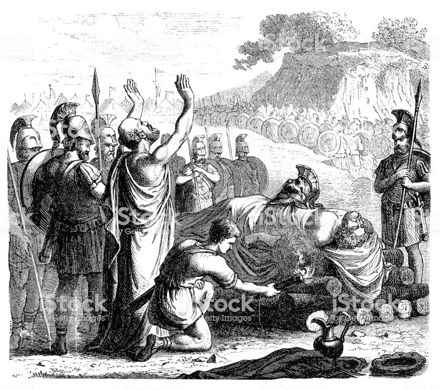 Ancient Greek funeral pyre