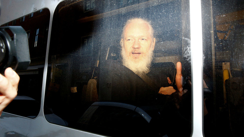 Assange arrest van