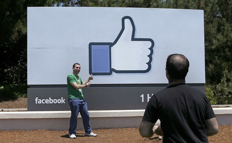 Click to enlarge Facebook sign
