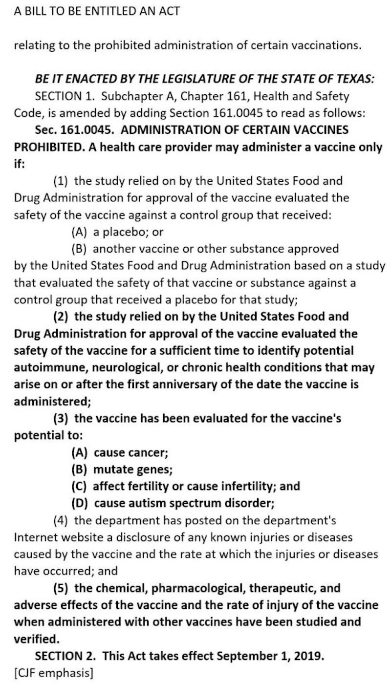 Click to enlarge vaccine safety legislation