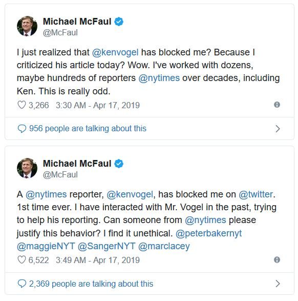 mcfaul tweet nytimes