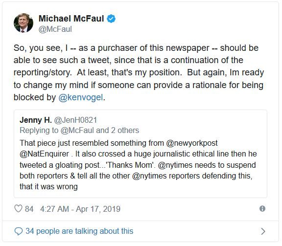 mcfaul tweets nytimes