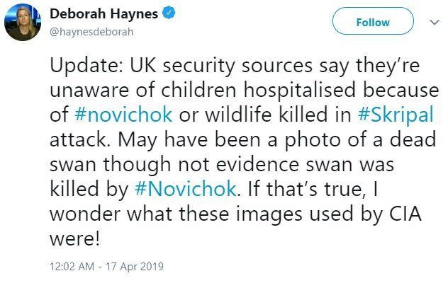Click to enlarge skripal tweet deborah haynes