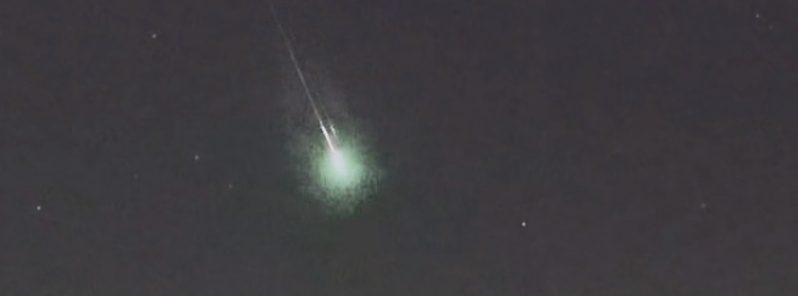 Very bright meteor fireball over Germany on April 16, 2019.