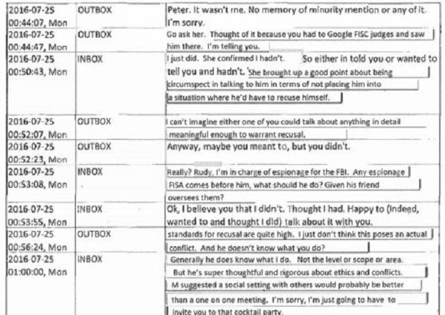 Click to enlarge Strzok Lisa Page text messages