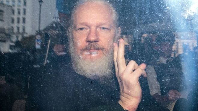 Click to enlarge Assange arrest