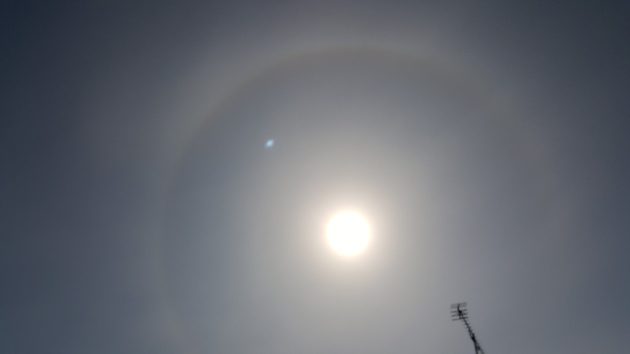 Sun halo over Norfolk, England