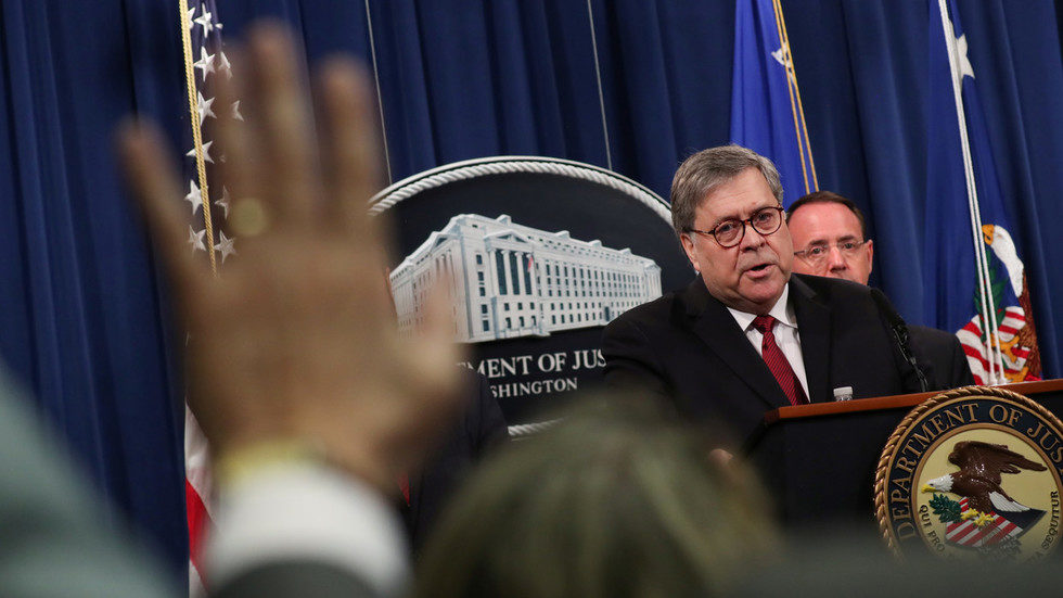 Click to enlarge Barr Mueller report press conference
