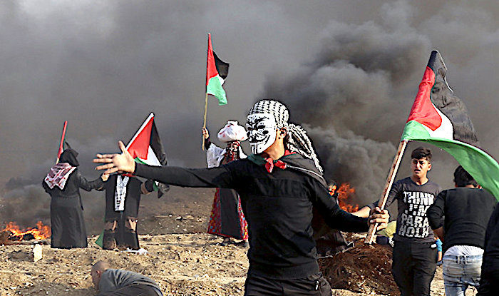 Click to enlarge Palestinian protest