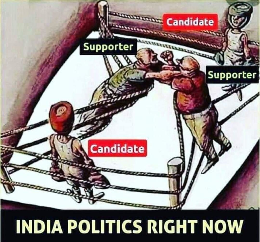 Indian Politics Supporters fighting