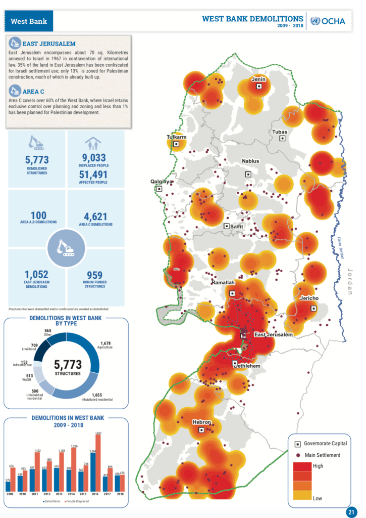 Click to enlarge West Bank demolitions