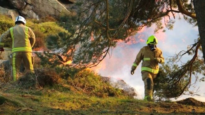 west yorkshire moorland fire