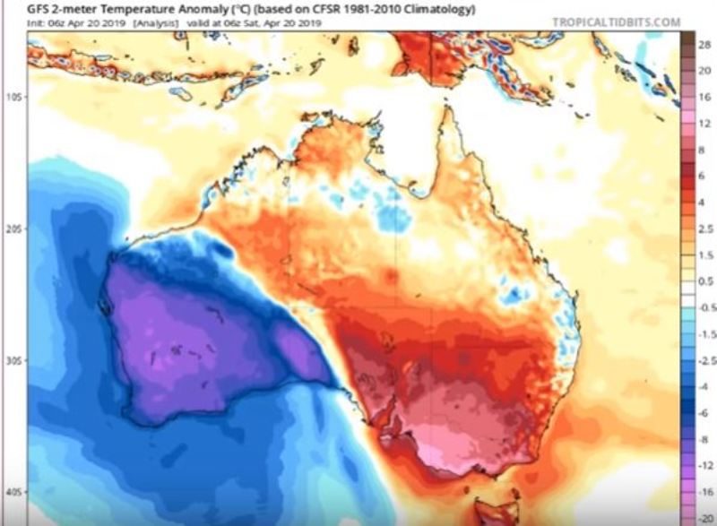 Western Australia record cold