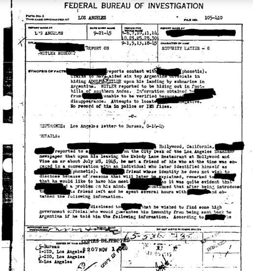 FBI documents Adolf Hitler