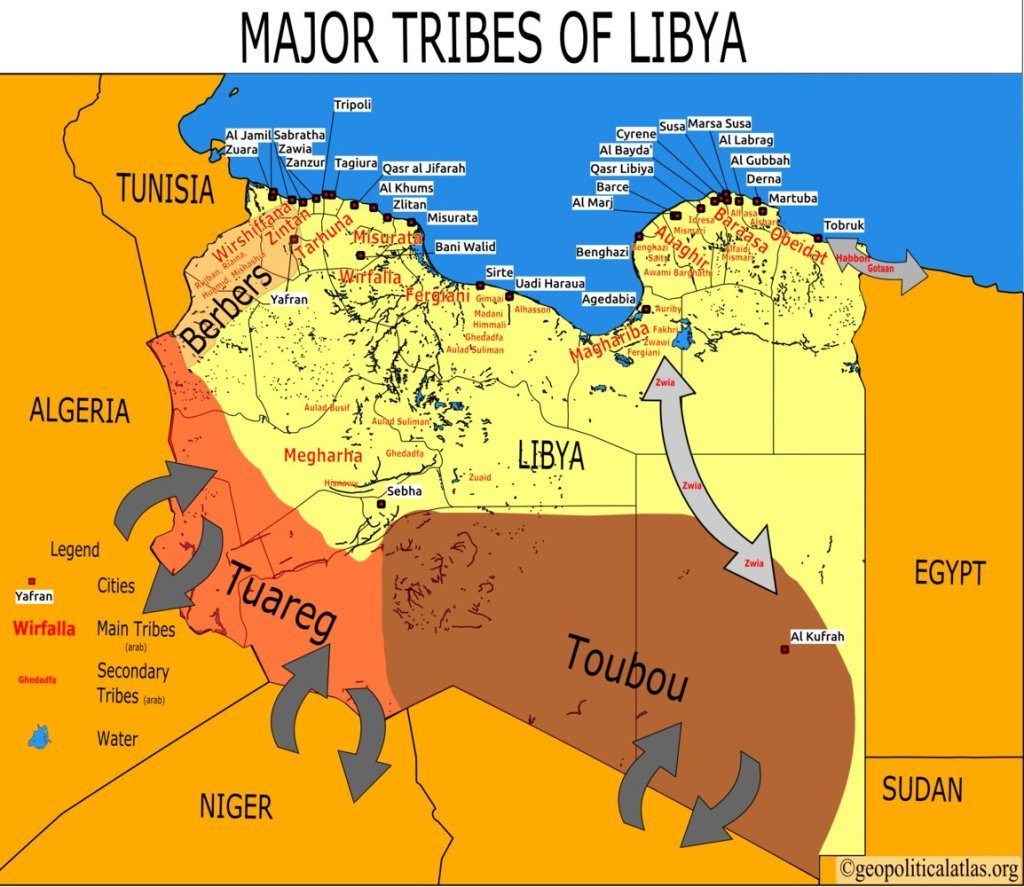 great libya tribes map