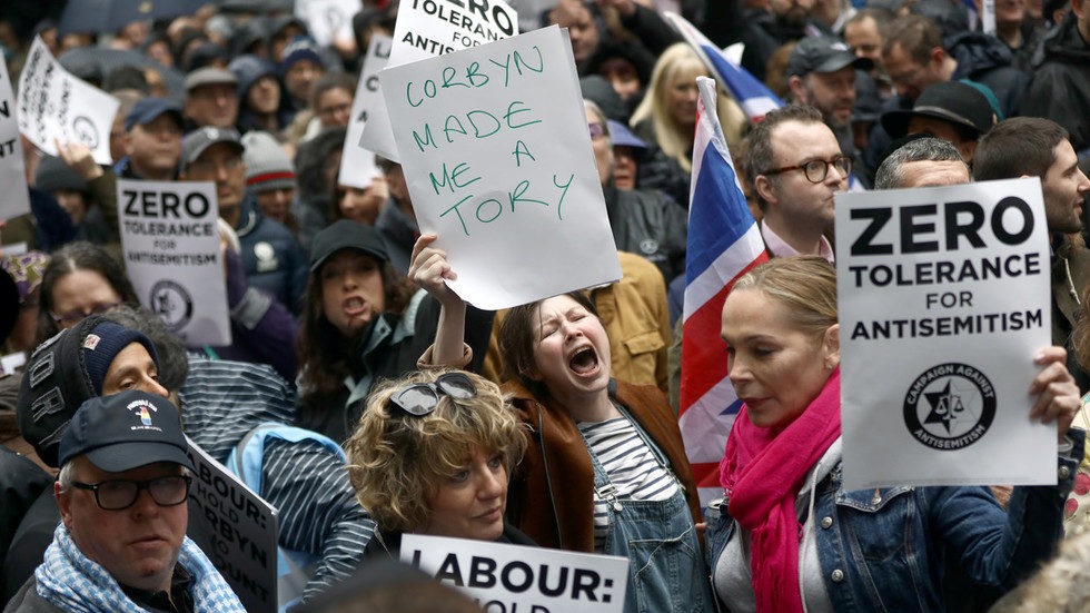 Click to enlarge antisemitism protest