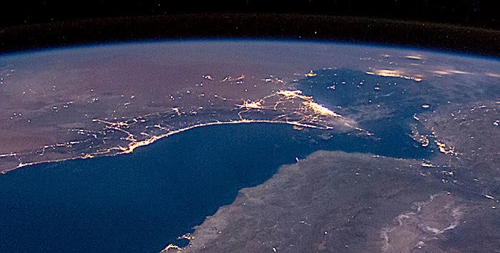 Strait of Hormuz night