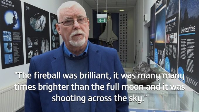 Terence Murtagh speaking to UTV about the meteorite 50 years on.