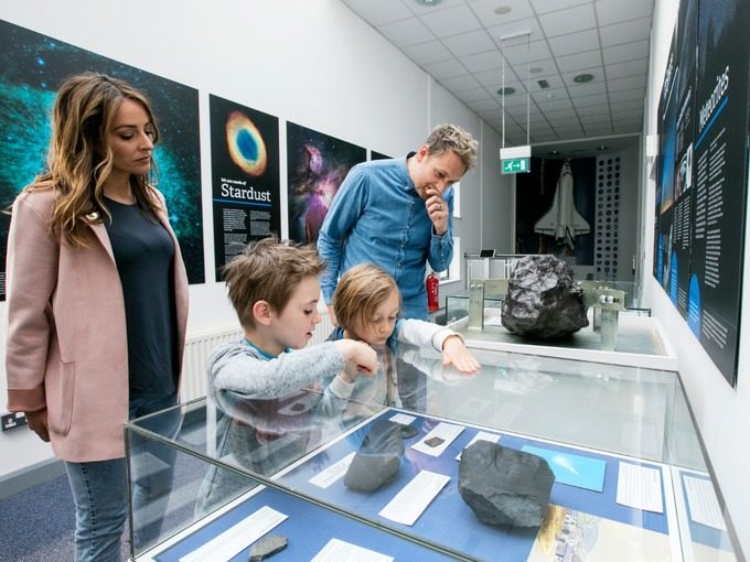 The meteorite fragments are on display at Armagh Planetarium.