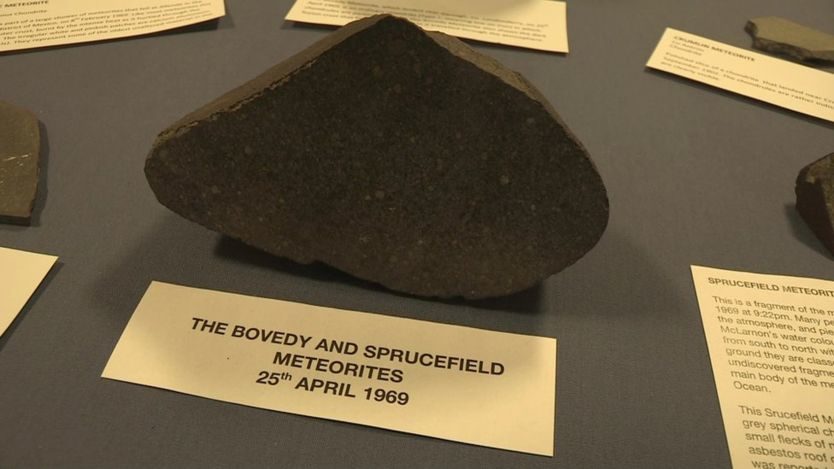 Click to enlarge The Bovedy meteorite first appeared over the Bristol Channel as a blue-green fireball