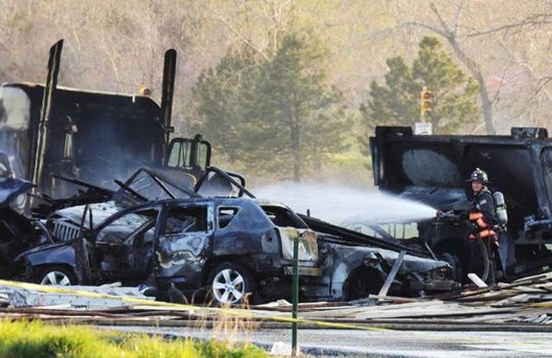 Click to enlarge truck crash fire colorado highway
