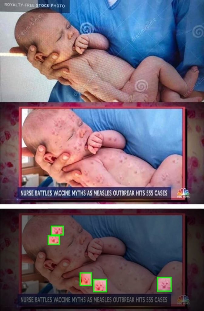 Click to enlarge doctored image comparison meales