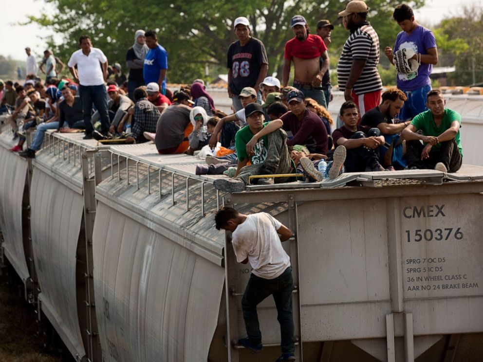 Click to enlarge Central American migrants US-Mexico border Ixtepec Mexico, April 2019