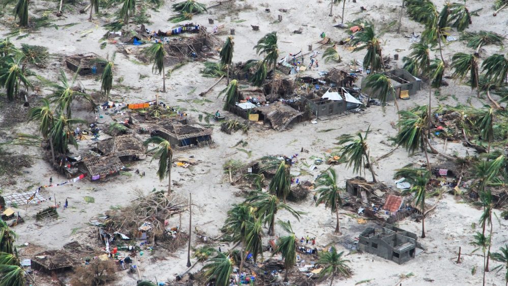 In Macomia district, Cyclone Kenneth flattened more than 35,000 homes