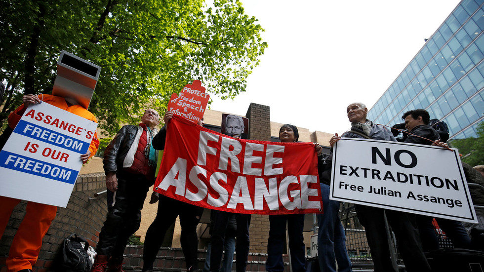 assange demonstrators