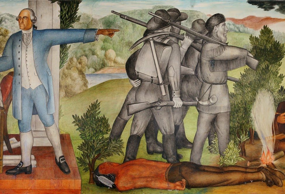 life of Washington mural
