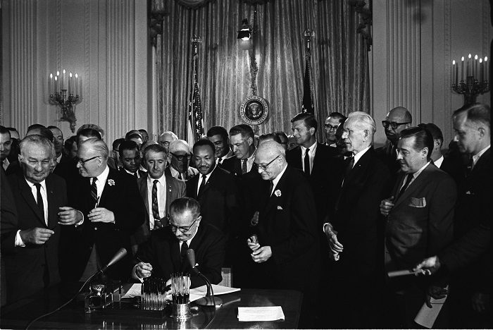 Click to enlarge Lyndon Johnson civil rights act 1964
