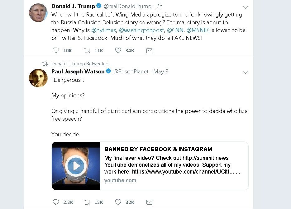 infowars trump