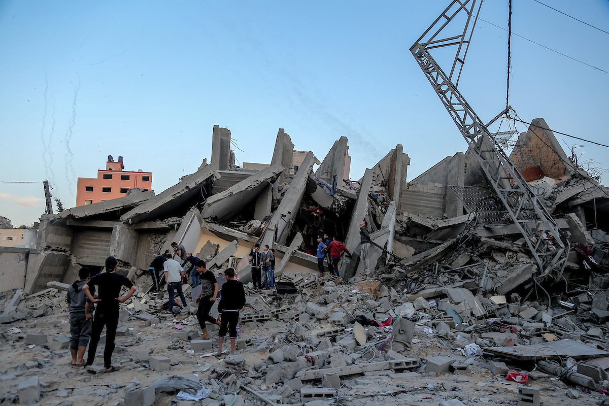 Click to enlarge Gaza airstrike