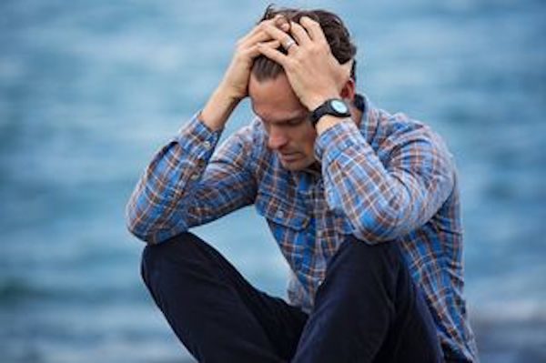 grieving man