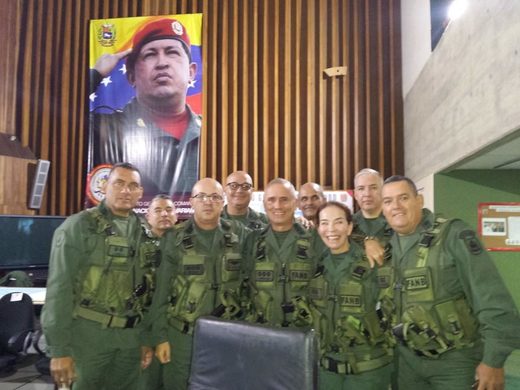 Click to enlarge Venezuela military with Maduro