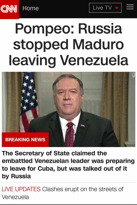 Pompeo CNN venezulean propaganda